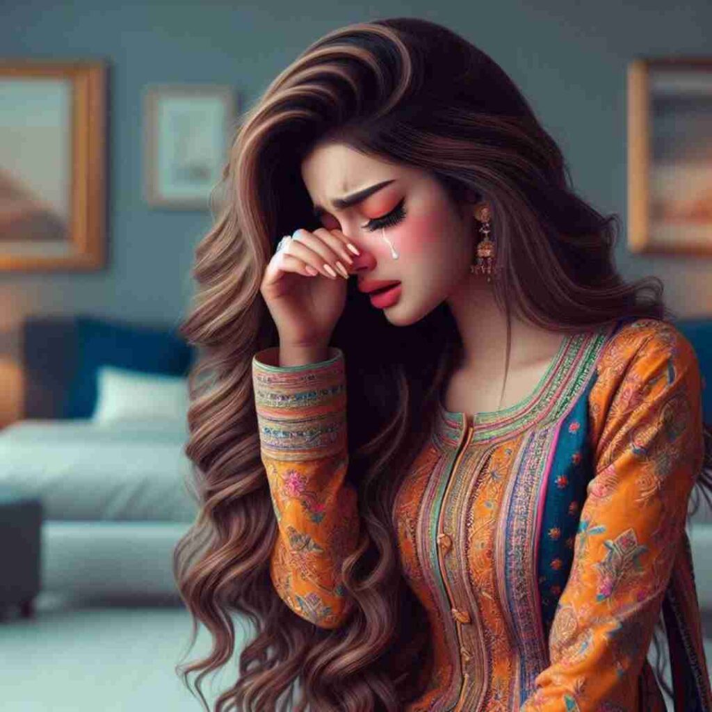 Very Very Sad DP Girl for Facebook