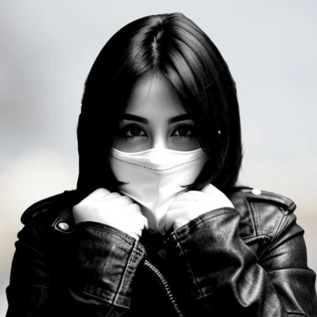 Hidden Face Black Saree DP