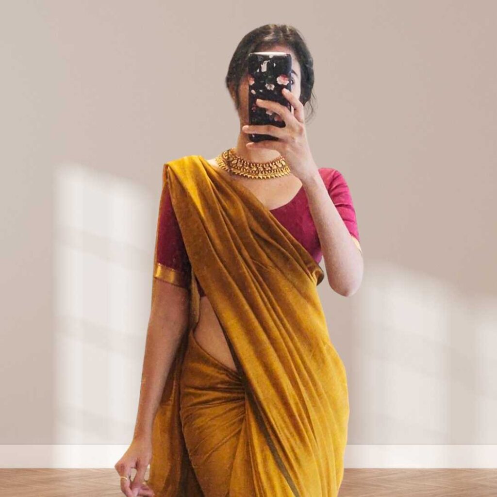 Hidden Face Black Saree DP